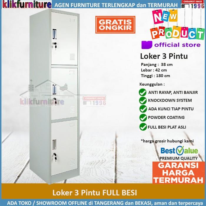 

Cabinet | Promo Loker Besi Locker Besi 3 Pintu Sapporo Sap Lk-003