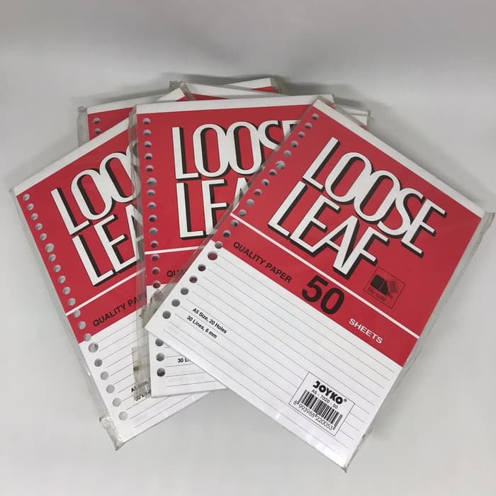 

Kertas Binder LOOSE LEAF Ukuran A5 JOYKO 50 Sheets - Alat Tulis Sekolah, Alat Tulis Kantor