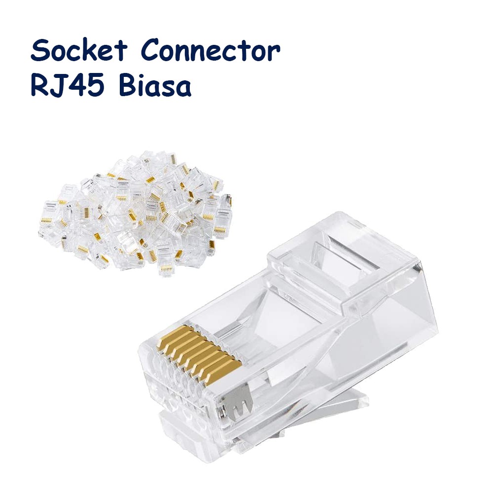 Socket RJ45 Konektor Connector UTP Kabel LAN 8 Pin