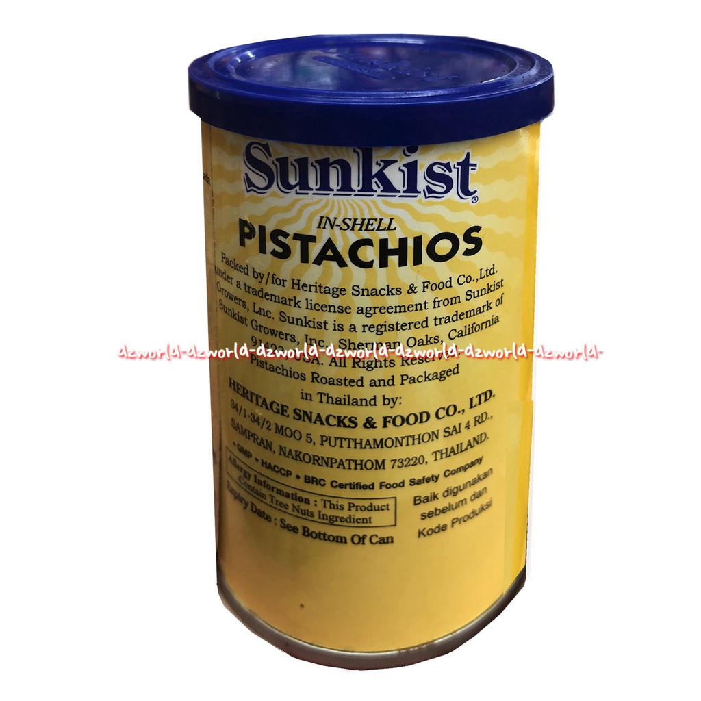 Sunkist Pistachios Salted pepper Kaleng Kacang Pistacios 500gr