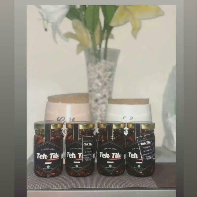 

Paket 4 Botol Teh Titi Sambel/Sambal Goreng Bawang Goreng Nikmat Pedas/Pedes Home Made Homemade