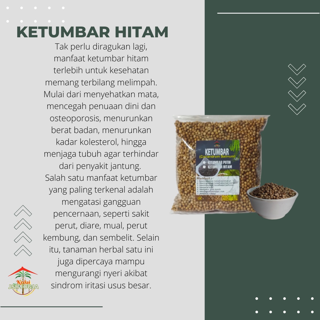 Ketumbar Hitam ASLI!!! Murni Premium  Untuk Teh Kesehatan Masak Dll 100gr