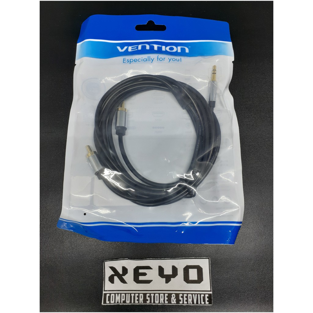 Vention BCF 1,5M Kabel Audio AUX 3.5mm Male To 2 RCA Male High Quality