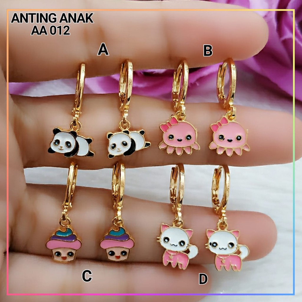 Xuping/perhiasan lapis emas anting anak AA 012