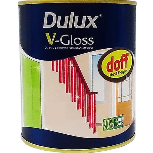 Cat Minyak Dulux V-Gloss - White Doff 9002 0.8 Liter Termurah