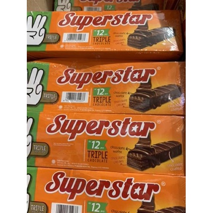 

DISKON BRANDS FESTIVAL Superstar Roma Wafer Coklat Box SUPER STAR isi 12 pcs