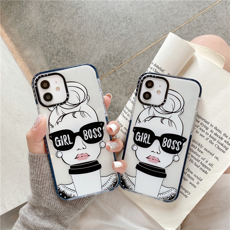 Casing Soft Case Motif BOOS GIRL Untuk iPhone 11 / 12 / 13 Pro Max / 7 / 8 + / X / XR / Xs Max