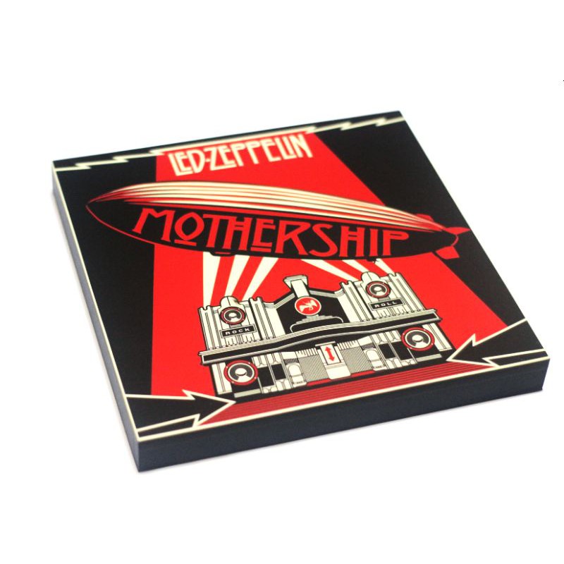 Hiasan dinding poster Led-Zeppelin frame kayu walldecor