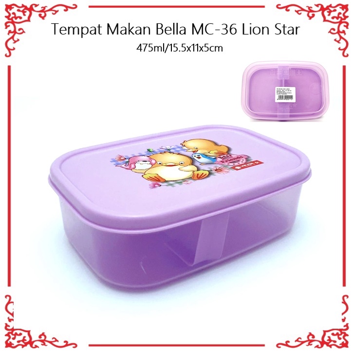 Tempat Makan/Bekal/Kotak Makan Bella MC-36 Lion Star 475ml