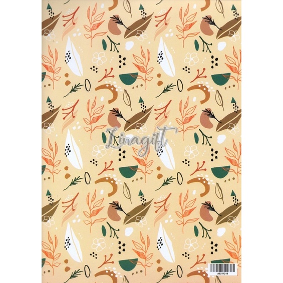 ( 5 Lembar ) KERTAS KADO VL VINTAGE - GIFT WRAP PAPER STYLE BROWN CLASSIC ELEGANT FANCY BACKGROUND PHOTOGRAPHY