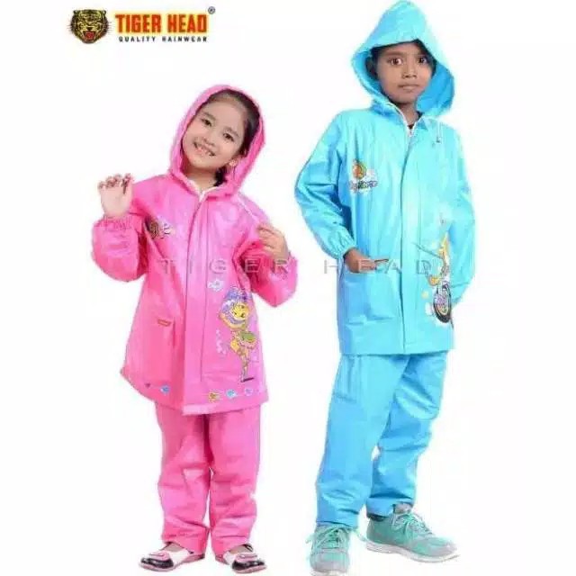 Jas Hujan Anak Murah Tiger Head Boy & girl 68329/Jas Hujan Anak Tiger Head