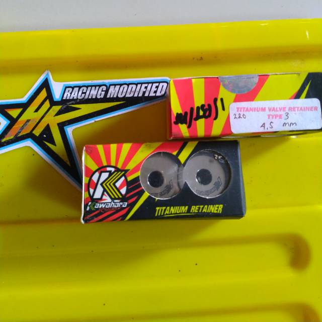 Retainer topi klep Titanium batang 4.5mm