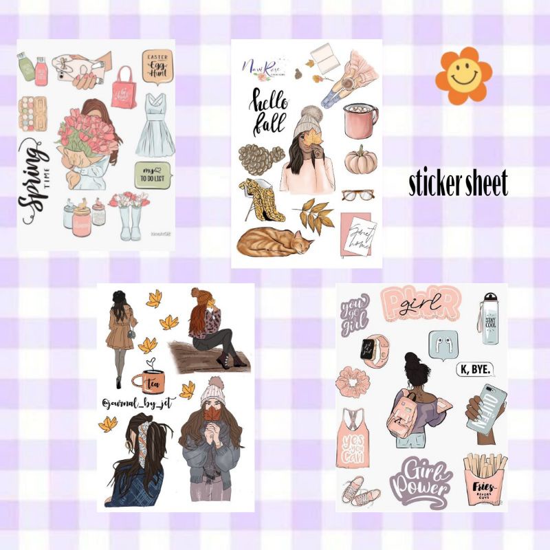 

Sticker sheet AESTHETIC Tumblr/lucu/murah