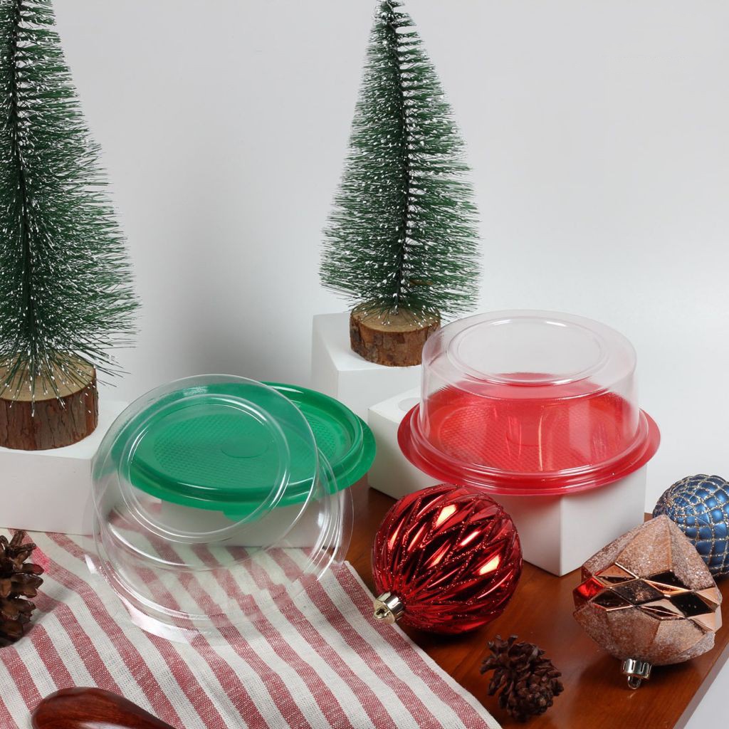 Mika Bolu Kecil Tart Mini Tray Mika Plastik Kue Tart Cake Cakes Bulat Diameter 12cm (Isi 25pcs)