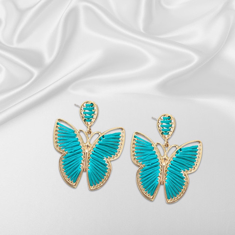 Butterfly Perhiasan Anting Wanita Bentuk Kupu-Kupu Bahan Zircon Untuk Pesta