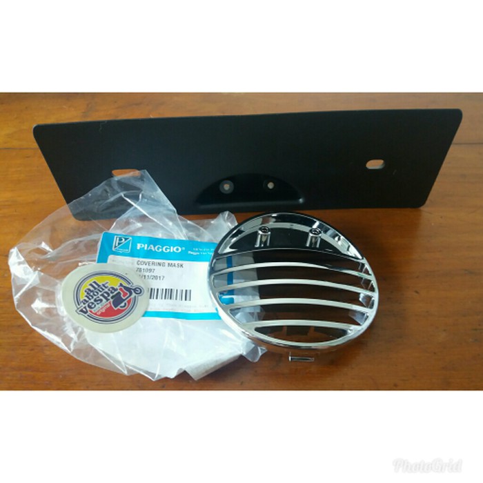 Termurah grill dan tatakan plat depan vespa lx/lxv original