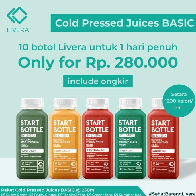 

PAKET DETOX BASIC - LIVERA COLD PRESS JUICE | Minuman