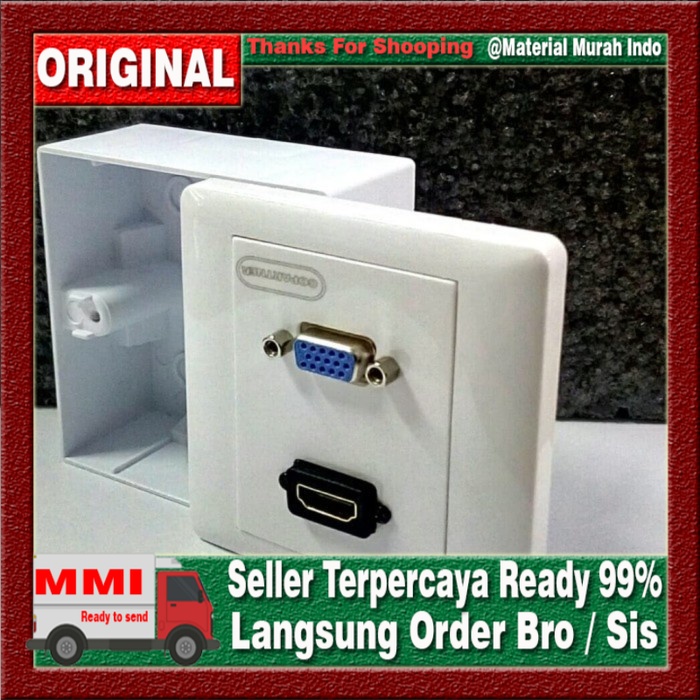 Faceplate VGA+HDMI / Outlet HDMI+VGA + OUTBOX