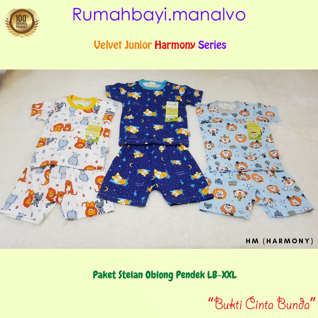 Paket Baju  Anak  Bayi  Velvet  Stelan Oblong Pendek LB XXL 