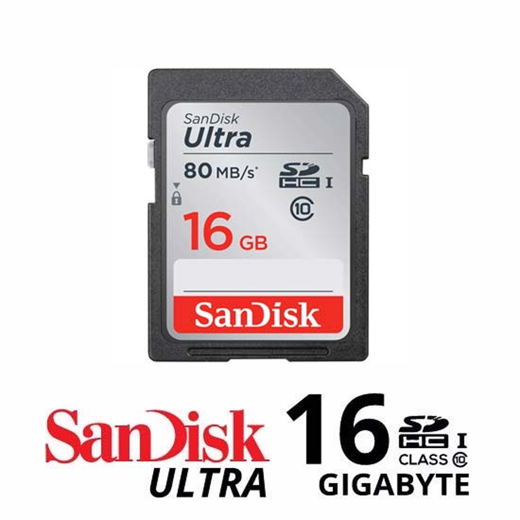 Jual SANDISK MEMORY CARD SD 16 GB ULTRA/CLASS 10 (80 MBPS) | Shopee  Indonesia