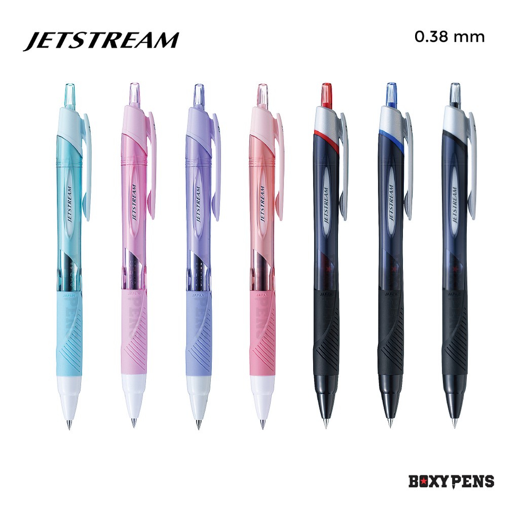 

PULPEN BALLPOINT PEN GEL WARNA 0.38 MM TIPIS FINE UNI JETSTREAM CETREK RECTRACT