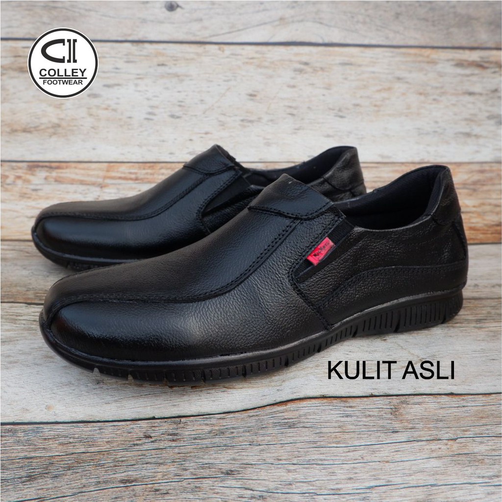 COD - SEPATU KERJA KULIT ASLI 100% / SLIP ON SANTAI KANTORAN CLY-CSA.006.P2