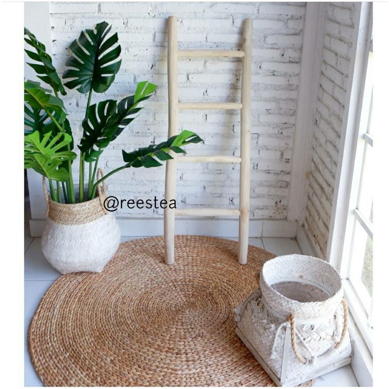 Size M Tangga hias/ Ladder / tangga kayu hiasan natural / tangga jati