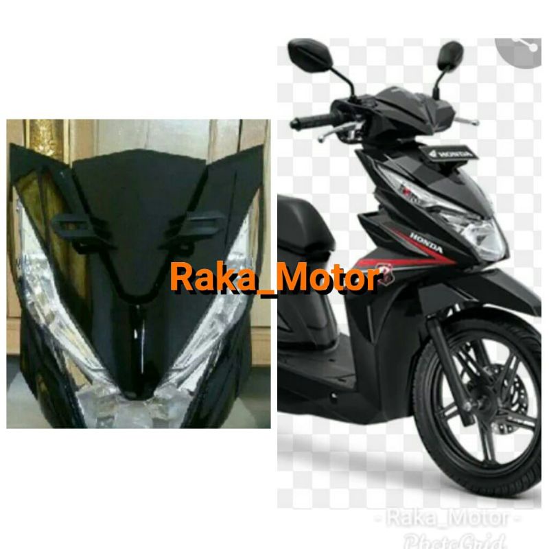 FULL SET COVER TAMENG DEPAN HONDA BEAT FI NEW ESP 2017-2019 WARNA HITAM
