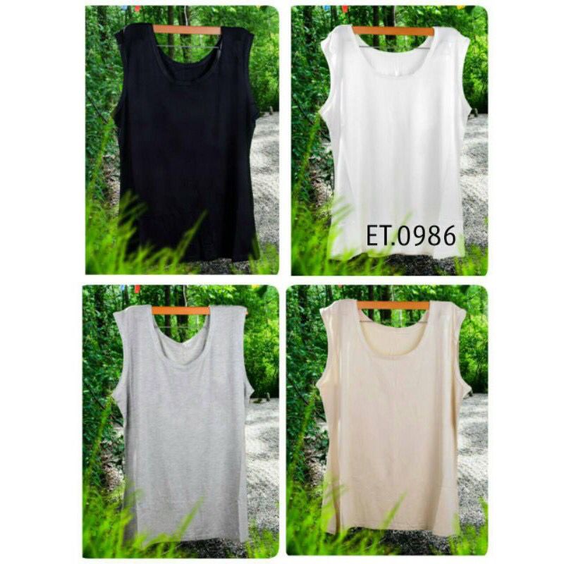 TANGTOP ELENA ET 0986 PREMIUM SIZE JUMBO|KAOS DALAM WANITA PREMIUM ELENA ET 0986 - Tank Top / Camisol Wanita Jumbo Elena 0986 (Lingkar 72cm Sebelum Ditarik, Panjang 56cm) -Tank top Elena Jumbo 0986 / Tank top Wanita Elena Ukuran Besar 0986