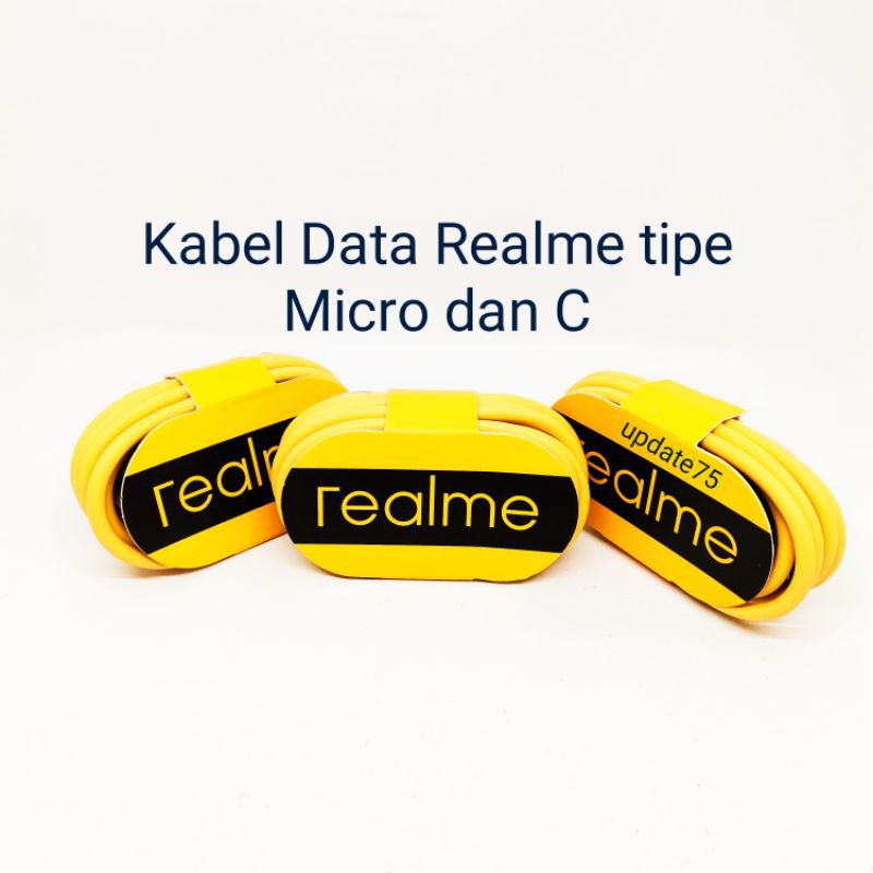 Kabel charger Realme colokan Tipe C dan Tipe Micro