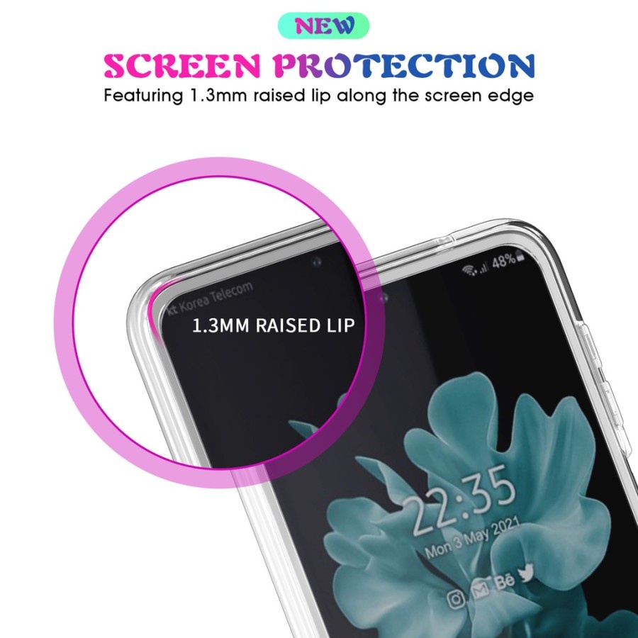 Case Samsung Galaxy Z Flip 3 Flip3 Casing Bening Clear TPU PC