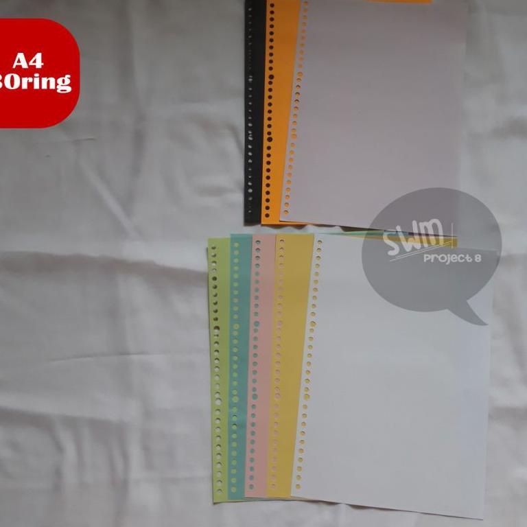 

[PROMO SAK58] A4 30ring - isi binder refill loose leaf kertas file filler color warna polos bergaris kotak titik Kirim Langsung