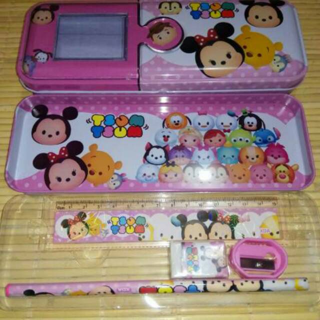 

Kotak pensil 1 set alat tulis karakter frozen,tsum tsum,spiderman,mc queen