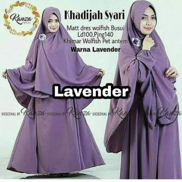 d4 - FASHION TERMURAH GAMIS ONE SET KHADIJAH POLOS JUMBO SYARI SETELAN HIJAB BAHAN WOLFIS / BAJUKU