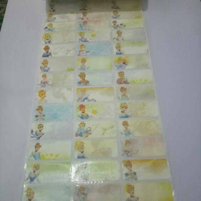 

Label Nama Cinderella Ukuran M