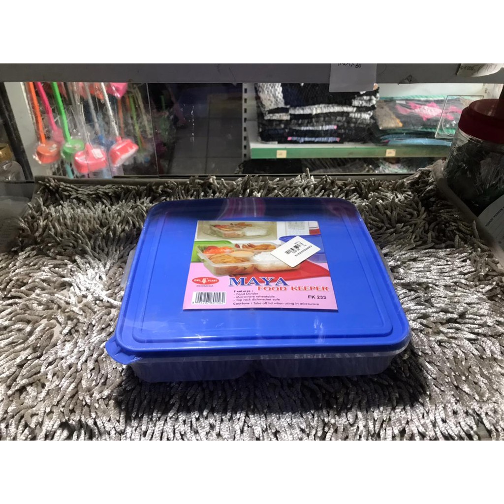 Kotak makan 5 sekat plastik Owl Plast PP5 Foodgrade - Tempat makan serbaguna
