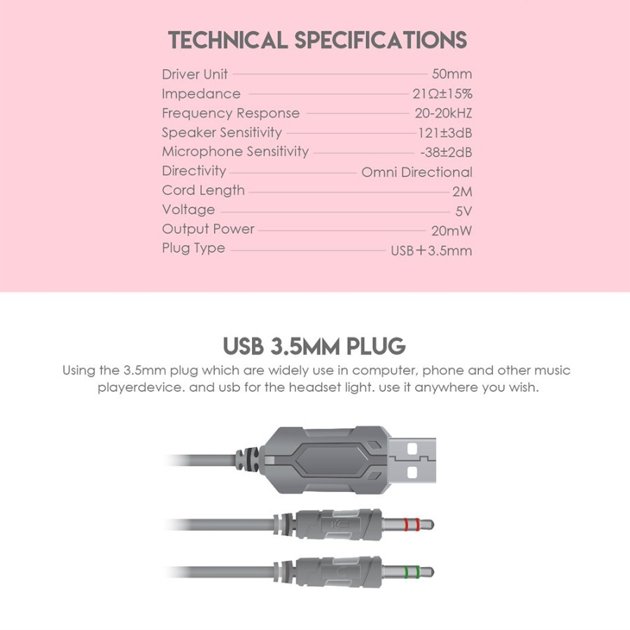 Fantech HG20 Chief II Sakura Lite Edition Gaming Headset