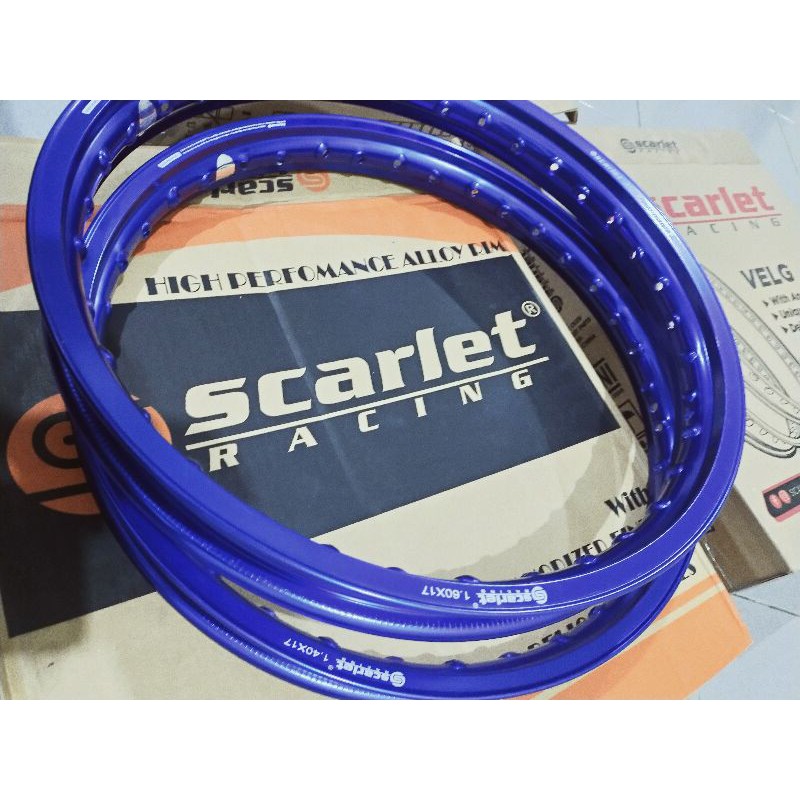 SCARLET RIM VELG 140+160 TYPE WR ALUMINIUM RING 17 GOLD BLUE SILVER RED