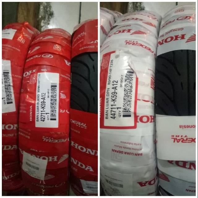 Paket Ban luar motor tubbles honda matic depan dan belakang K59 A12  beat vario 125 150 dll