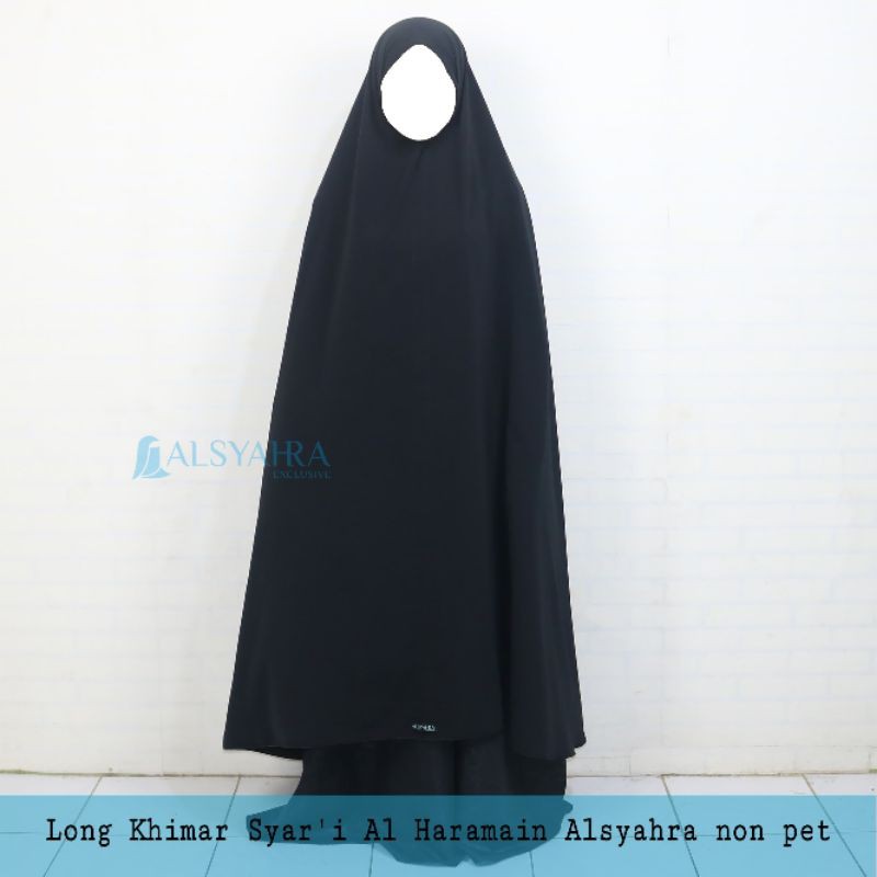 Long Khimar Syar'i Al Haramain Alsyahra non pet size jumbo/panjang