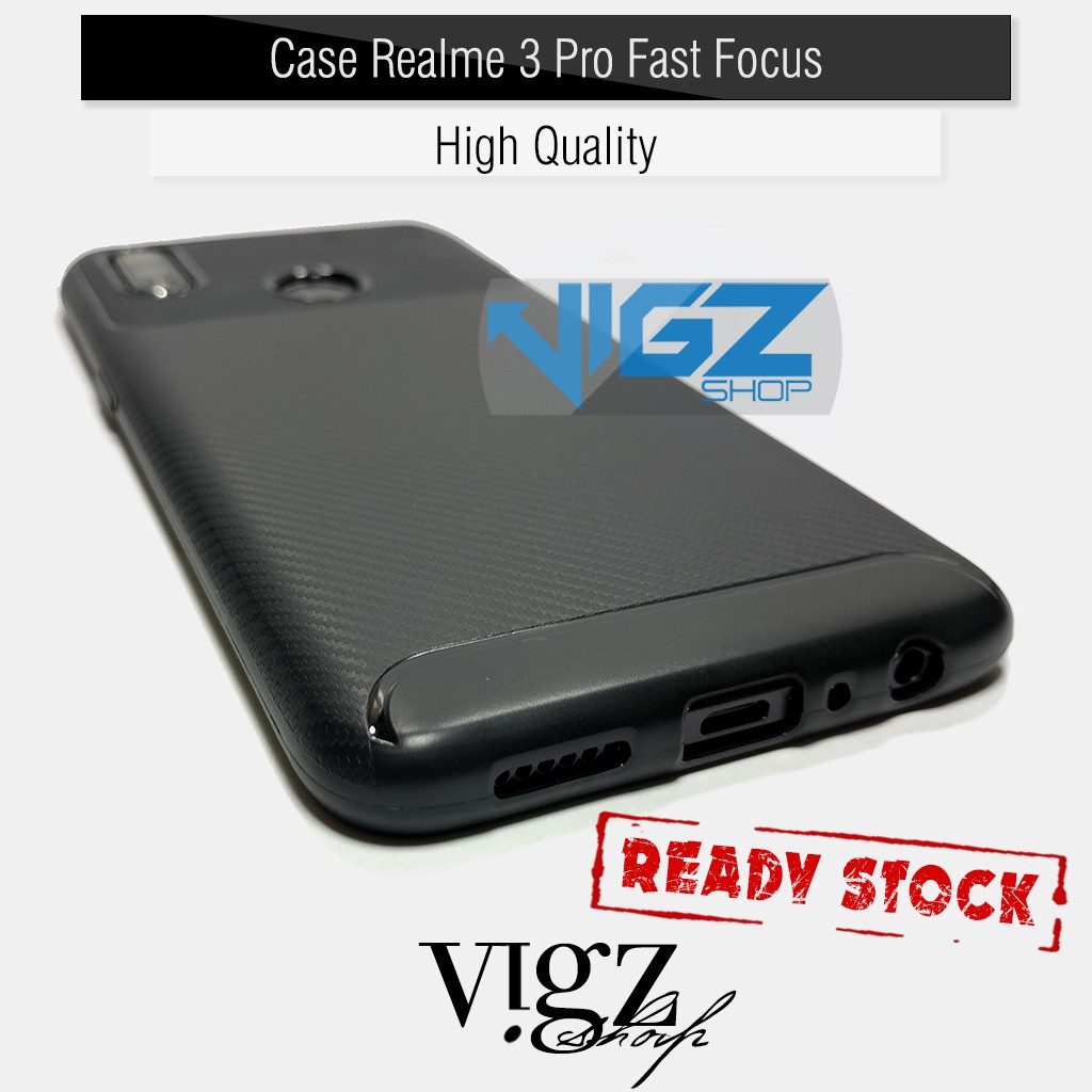 Case Silikon Case Realme 3 Pro Fast Focus Black High Quality