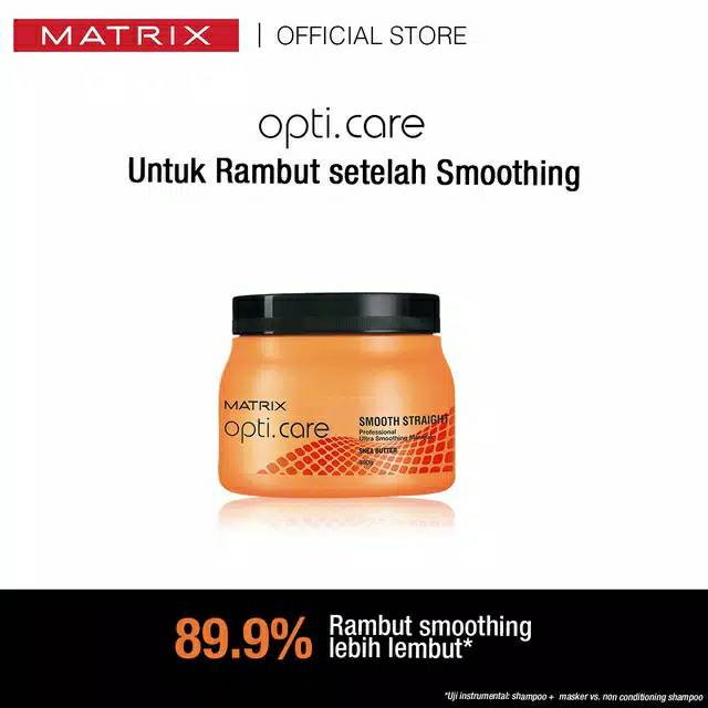 MATRIX MASKER RAMBUT Opti Care Smooth Straight Mask 490 GR UNTUK RAMBUT SMOOTHING