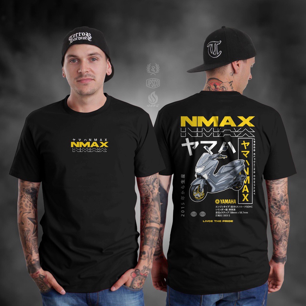 Baju Atasan Kaos Distro Motor Pria Lengan Panjang Terbaru Keren Nmax Ride With Pride Gold