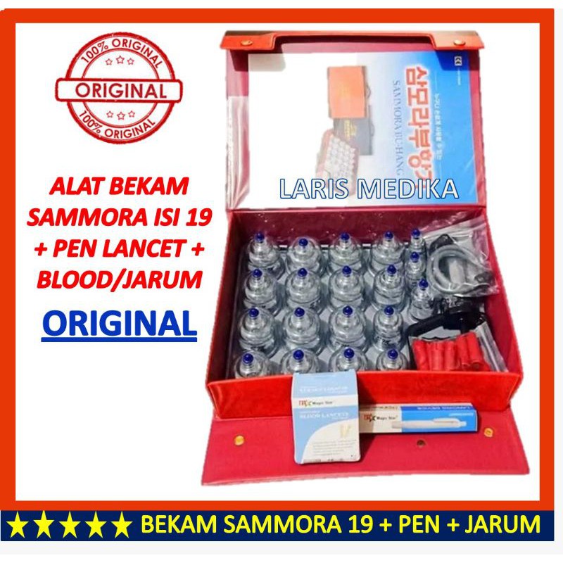 PAKET BEKAM SAMMORA ISI 12 + PEN LANCET + BLOOD LANCET ALAT BEKAM SAMMORA SAMORA ISI 12 ORIGINAL