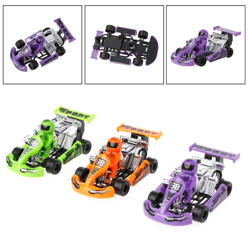 Mary Alloy model Mobil Go-Kart racing game Kendaraan sport motor Plastik pull back Mainan