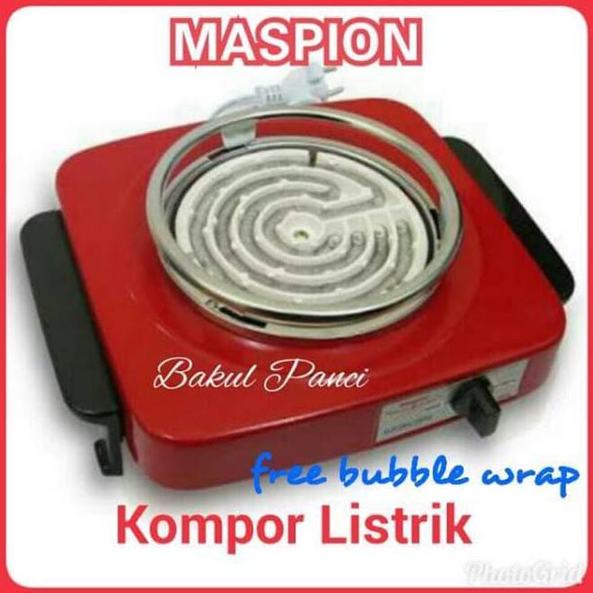 Segera beli KOMPOR LISTRIK MINI / KOMPOR LISTRIK MASPION SATU TUNGKU MERAH ORI Stok Terbatas