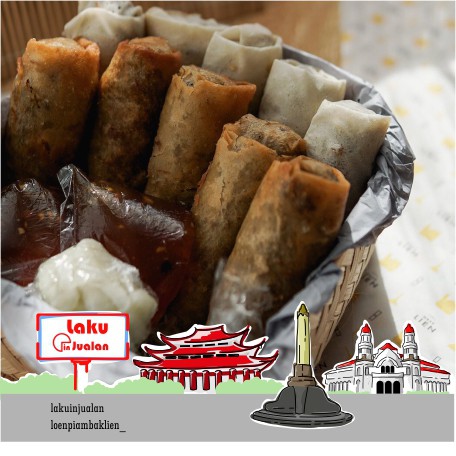 

OLEH-OLEH MAKANAN KHAS SEMARANG LOENPIA LUNPIA LUMPIA MBAK LIEN ISI 10 BUAH