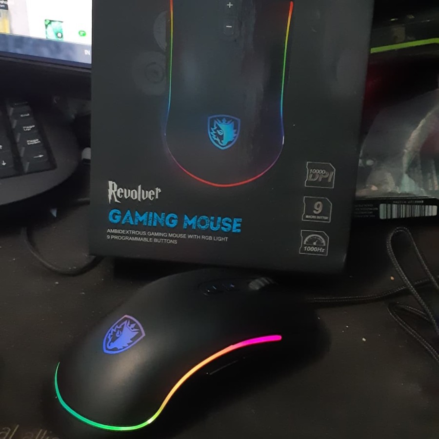 Sades Revolver RGB Macro Gaming Mouse Revolver RGB