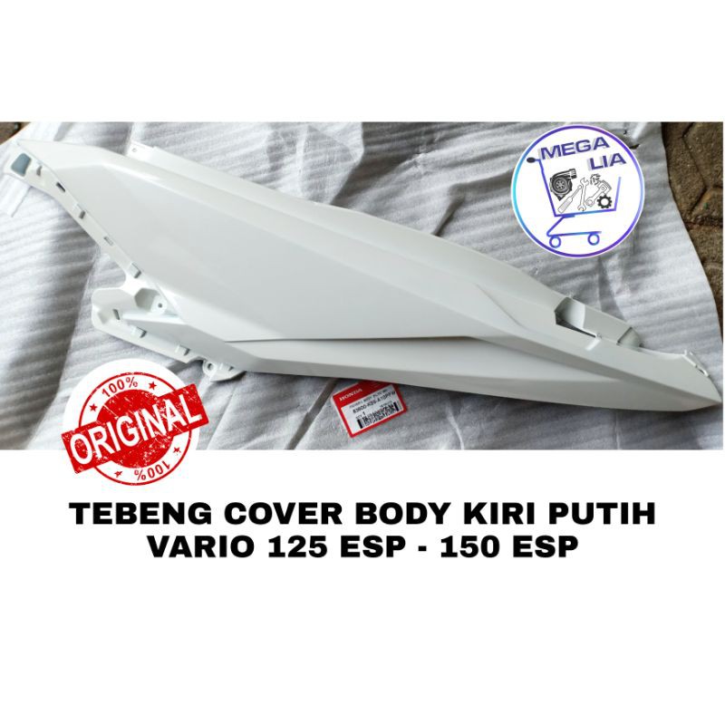 Cover Left Body Putih Tebeng cover Body Kiri Vario 125 ESP - 150 ESP 100% ORI HONDA 83600-K59-A10PFW