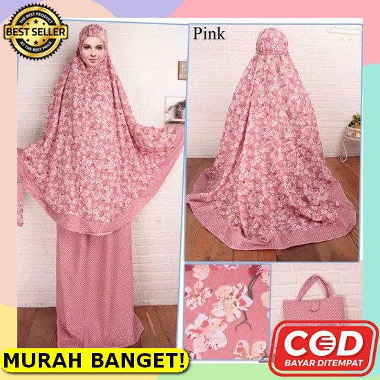 Mukena Dewasa Rayon Bali Premium Super Jumbo Bahan Adem Dan Lembut Tebal Mungkena Telekung Rukuh Wan